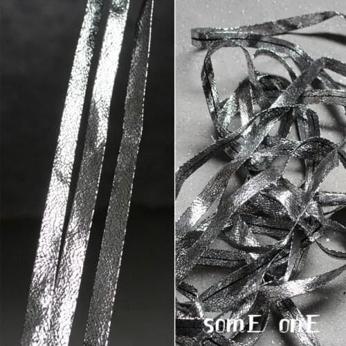 Imitation PU Leather Belt Accessorie Silver Burst Texture DIY Bags Waist Hat Rope Decor Creative Designer Accessorie Fabric