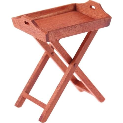 Kitchen Wooden Tray Food Coffee Drinking Table Shelf Toys & Coffee Cup toys Hot sale 1:12 Dollhouse Miniature Model Furniture