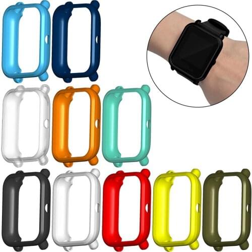 Soft TPU Watch case For Amazfit Bip S Smart Watch Protector Case Silicone Protection Case Cover Colorful smartwatch Accessorie