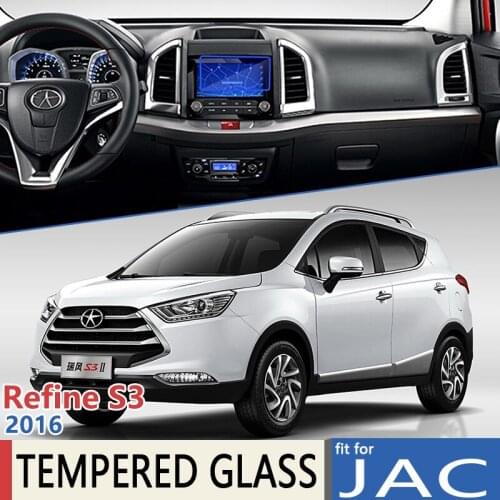 For JAC Refine S3 Heyue S30 DR4 EVO4 T50 Sei 3 2016 Car Navigation Film Perfect Fit Screen Protector Tempered Glass Accessories