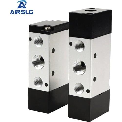 4A110 06 M5 Pneumatic 5 Way 2 Position Single Head Air Control Valve 4A110-06 4A110-M5 5 Port 1/8" BSP Airtac Gas Valves