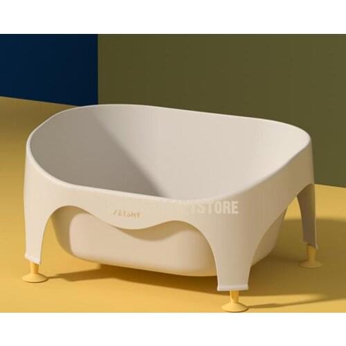 Semi Closed Cat Litter Pan Large Anti Splashing Basin Open Deodorant Sand Table Cat Toilet Cat Supplies