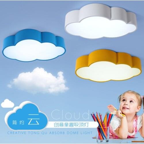 LED Cloud kids room lighting children ceiling lamp Baby ceiling light with yellow blue red white for boys girls bedroom fixtures