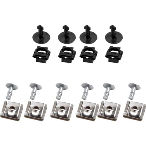 Easy Install Safety 10Pcs Engine Cover Undertray Fitting Clip Screw Set Tuercas de resorte Tornillos de proteccion del motor
