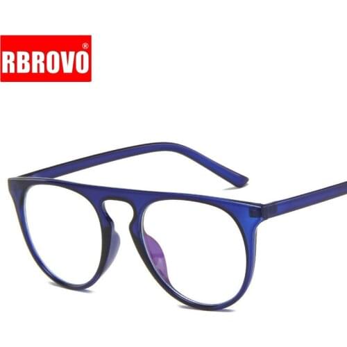 RBROVO Fashion Glasses Women Luxury Eyeglasses Women Brand Designer Glasses Frame for Women/Men Retro Lentes De Lectura Mujer