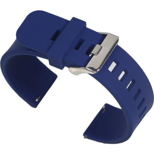 Rubber Watchband 18mm 20mm 22mm Quick Release Replacement Bracelet Men Black Sport Silicone Watch Strap Bands