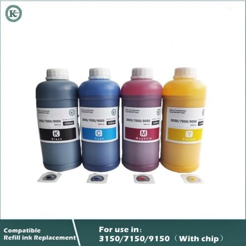 KREYOLY Compatible Refill ink Replacement for 3150/7150/9150 K C M Y color ONE SET with chip
