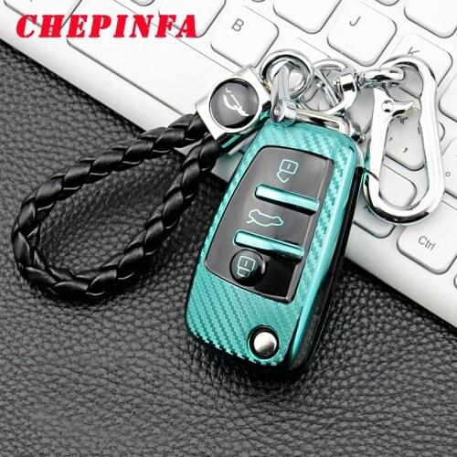 Arbon Fiber Style TPU Car Key Cover Case Protector Shell Audi A1 3 4 5 6 7 C5 6 b7 8 5 9 q7 5 3 c6 4 5 7 4 8p 8v Car Holder car