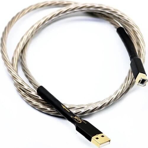 High Quality HIFI USB type Silver-Plated A to B type USB USB2.0 USB3.0 cables OCC Copper A-B for DAC Audio Cable