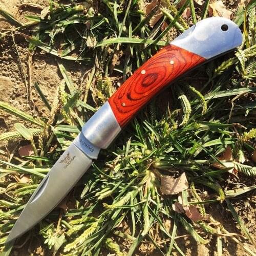 [Watchman W004] Folding Knife 7CR17MOV Blade Wood Handle Knives Camping Survival Hunting Pocket Knife Tactical Knife EDC Tools