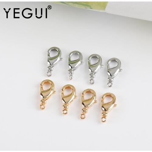 YEGUI M1075,clasp hooks,jewelry accessories,18k gold plated,copper metal,rhodium plated,jewelry making,diy earrings,20pcs/lot