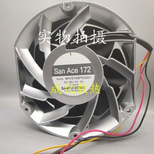 SANYO DENKI 9HV5748P5G001 DC 48V 5A 172x150x51mm 4-Wire Server Cooling Fan