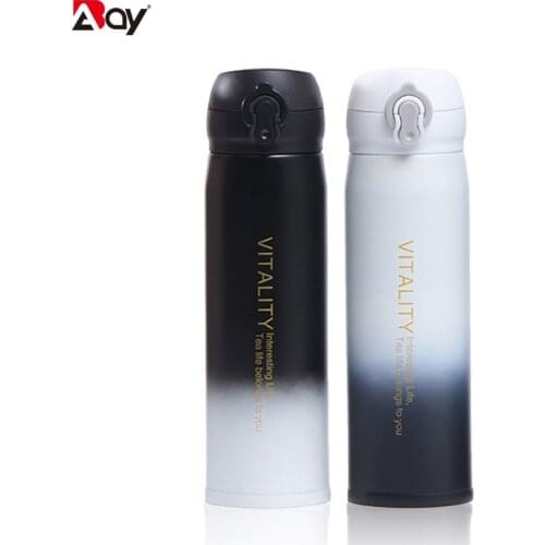 450Ml Thermos Bottle Coffee Mug Thermal Isotherm Flask Stainless Steel Tumbler Leakproof Gourd Outdoor Sport Travel Drinkware