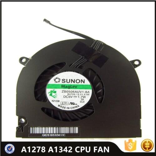 A1278 Cooler CPU FAN For Apple MacBook Pro Unibody 13" A1342 2008 -2012 Year Replacement Single Cooling Fans Used