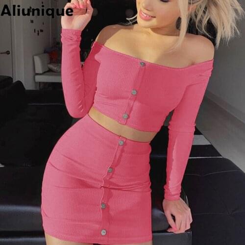 Aliunique Leisure Suits A Line Long-Sleeved Short Skirt Suit Women Pure Color Suit Sexy Short Pants Casual Tracksuit Ins N08