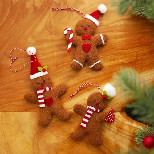 3Pcs Gingerbread Man Doll Christmas Tree Decor Ornaments Christmas Decorations for Home Decor Gift New Year 2022 Navidad Natal
