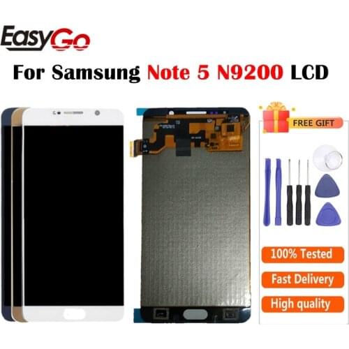 Display For Samsung Galaxy Note 5 N920A N9200 SM-N920 N920C LCD Display + Touch Screen Digitizer Assembly Free shipping