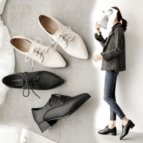 For Lace Designer Women Pumps Slip on Mules Low Heel Casual Shoes British Block Heels Summer Pumps Footwear Pointed