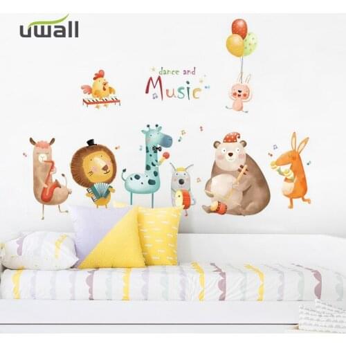 Creative Cartoon Cute Animals Wall Stickers For Kids Rooms Home Decor Stickers Baby Child Bedroom Wall Decoration Anime Sticker