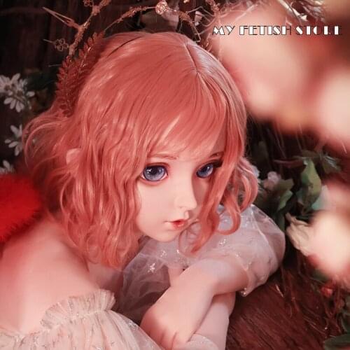 KXZ36)Customize Half Head Female/Girl Resin Crossdress Japanese Cartoon Character Anime Cosplay Kigurumi Doll Mask Transgender