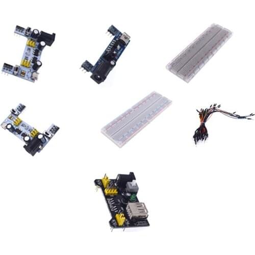 MB102 Breadboard Power Supply Board Module MB-102 830 points Solderless Prototype Bread board kit 65 Flexible jumper wires