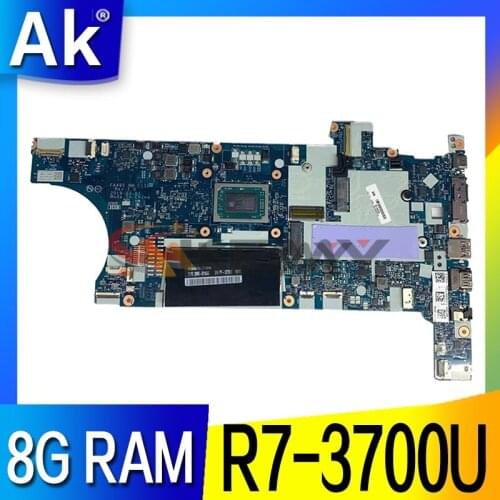 FA495 NM-C131 For Lenovo Thinkpad T495 Laptop motherboard With CPU:R7-3700U RAM:8GB 100% fully Tested FRU：02DM040