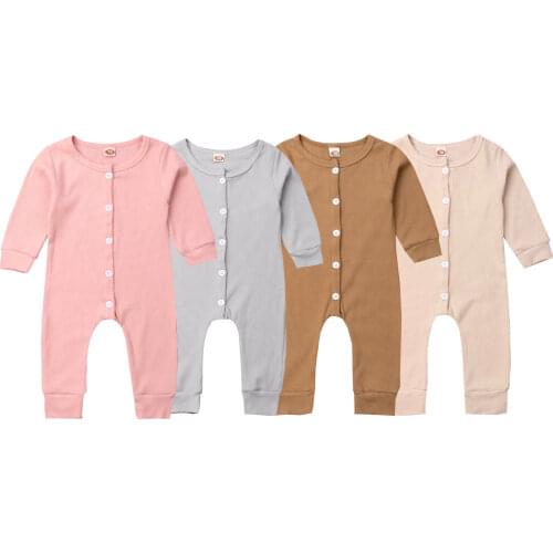 Newborn Infant Cute Cotton Long Sleeve Unisex Knitted Romper Bebe Baby Boy Girls Bodysuit baby clothes Leotard Body Tops