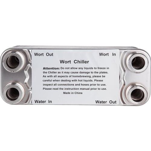 New 30 Plate Wort Chiller, Stainless Steel 304, home Brewing Chiller, homebrew Wort Chiller,3/4 Garden hose Thread free shipping