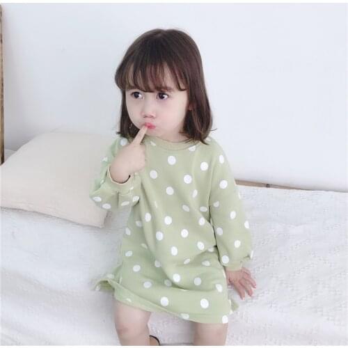 2 3 4 5 6 Years Toddler Girls Dress Casual Korean Loose Pullover Dress For Girl Kids Clothing Spring Autumn Baby Child Dresses