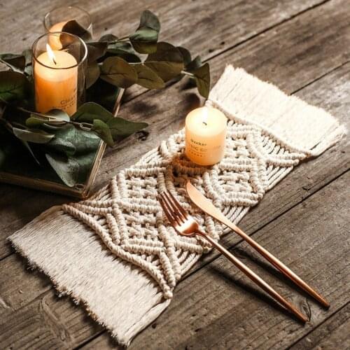 Northern Europe Macrame Cup Pad Bohemia Braid Insulation Mats Table Mat Handmade Cotton For Kitchen Decoration Accessories