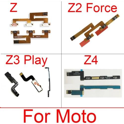 Volume Power Button Flex Cable For Motorola Moto Z XT1650 Z2 Force Z3 Play Z4 XT-1980-3 Side Key Butoon Flex Ribbon Repair