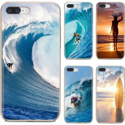 Sea wave surf summer surfing ocean Soft TPU Silicone Case For Xiaomi mi Redmi Note 3 4 4X 5 6 7 8 8t 9 9s 9t 10 pro lite