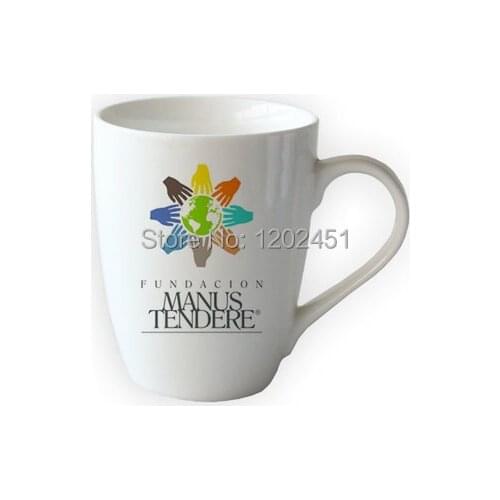 SPSCO 11oz Drum Shaped Ceramic coffee Mug With Custom Logo and Design
