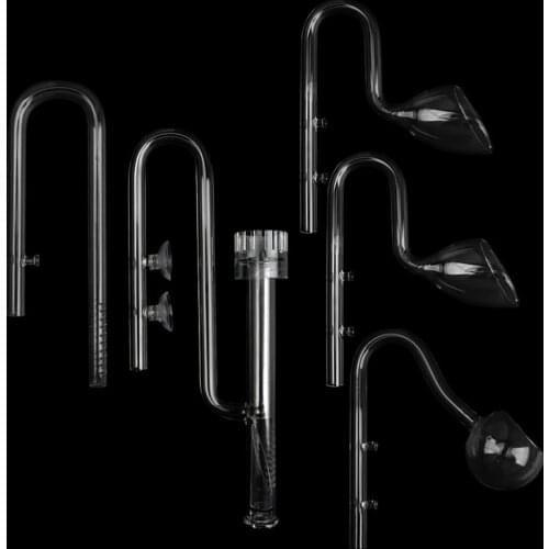 ADA Style Glass Skimmer Lily Pipe Spin Surface Aquarium Inflow Outflow Tube Water Plants Filter Bucket Fish Tank Accessories