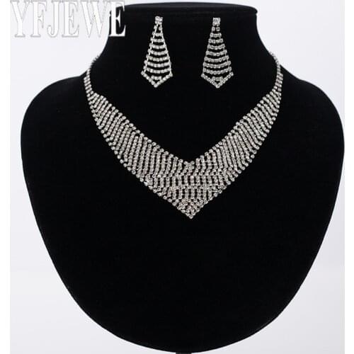 Wedding African Beads New Jewelry Sets silver Plated Three layers Chain Pendant Necklace Earrings Party Accessories