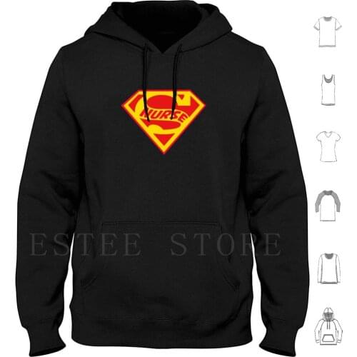Super Nurse Hoodie Long Sleeve Super Nurse Nurse Super Power Super Hero Profession Health Heroes Hero Super Nurse Nursing