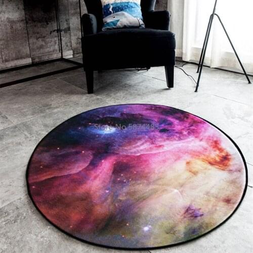 Universe Starry Sky Round Carpet Factory Direct Sales Support Custom Mixed Batch Entrance To The Home Floor Mat