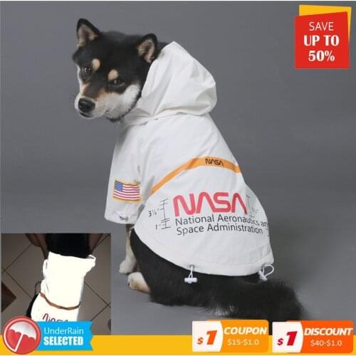 Pet Jacket Dog Waterproof Coat The Dog Face Pet Clothes Outdoor Dog Raincoat Reflective Clothes for Small Medium Large Dogs