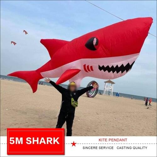 KITE 5M shark pendant inflation kite Soft kite windsock Line Laundry