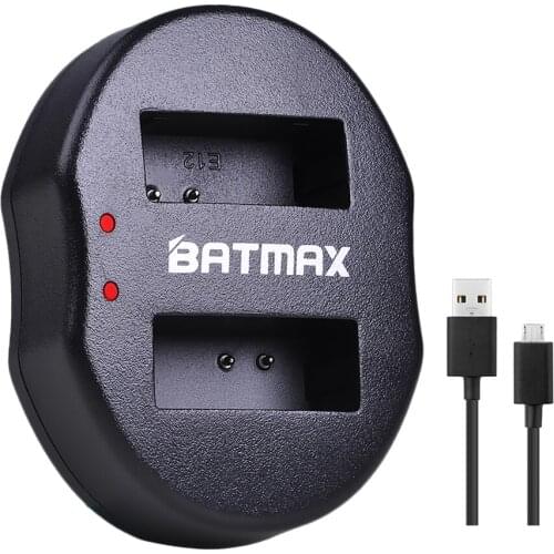 Batmax 1Pc LP-E12 Dual USB Charger for LPE12 E12 for Canon EOS M2 M 100D Kiss X7 Rebel SL1 EOS M10 DSLR Digital Camera