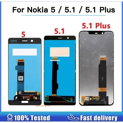For Nokia 5.1 LCD Display Touch Screen Digitizer TA 1024 1027 1044 1053 1008 1030 1109 1075 For Nokia 5 5.1 Plus LCD X5 Screen