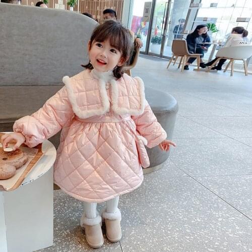 Winter Flower Baby Girl Party Princess Birthday Wedding Dress Kids Dresses For Pendulum Girls School Wear Child Children Parkas