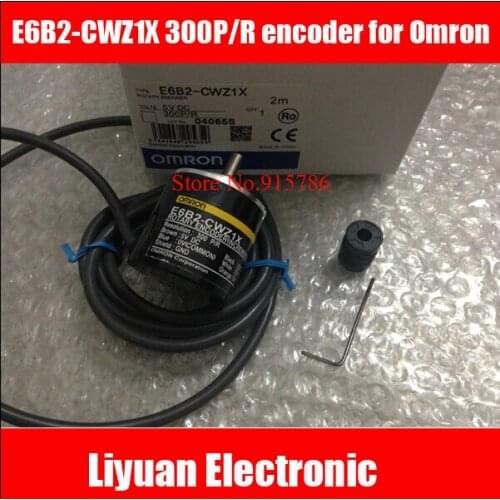 1pcs E6B2-CWZ1X 300P/R encoder for Omron / 300pulse rotary encoder / ABZ output 5VDC incremental encoder