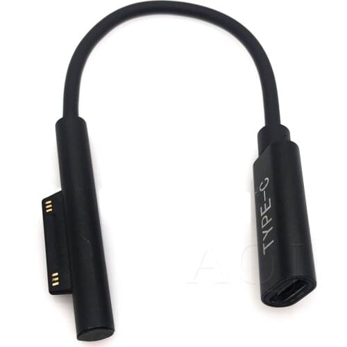 15CM USB C Type C 15V 3A Power Supply Charger Adapter for Microsoft Surface Pro 6/5/4 Go PD Laptop Charging Cable Cord