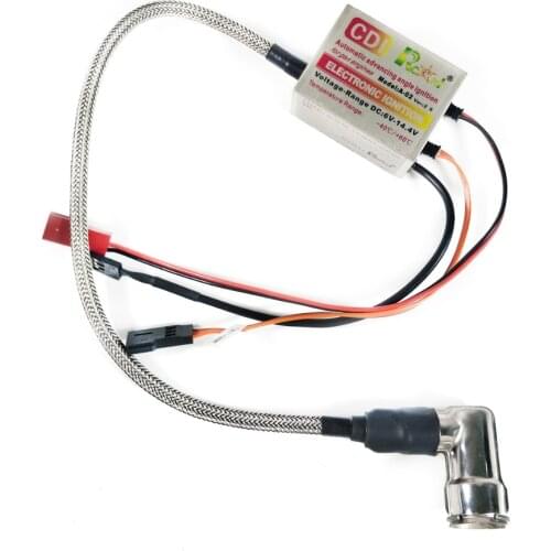 1X Rcexl NGK-BPMR6F-14mm 6V-14.4V 90 Degree Single Ignition + DIY Universal Hall Sensor Bracket Kit