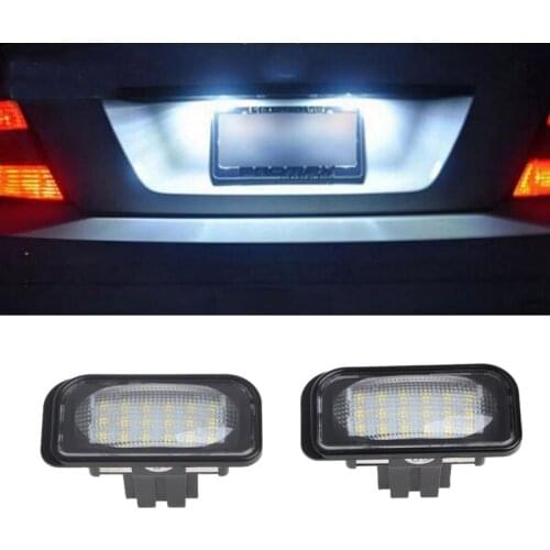 2 Pcs No Error 18 LED SMD License Plate Light For Benz W203 W219 R171 New