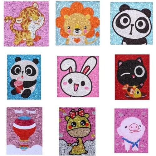 5D DIY Special Shaped Diamond Painting Cute Panda Rabbit Animals Crystal Rhinestones Cross Stitch Cross Stitch Embroidery Kits