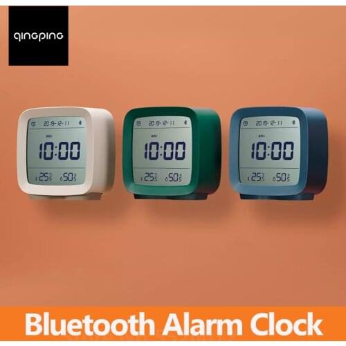 Qingping Bluetooth Alarm Clock Temperature Humidity Monitor Smart Control Night Light Work With mihome app Alarm Clock