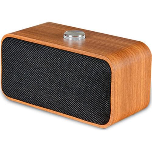 Wooden Wireless bluetooth Speaker Portable HIFI Stereo Bass 3D Audio TF Card With HD Mic