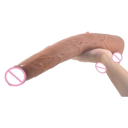 15.5" Long Dildo Brown Realistic Penis Sex Toys For Women Huge Dildo Giant Erotic Product Lesbian Flirt Masturbate Sex Shop